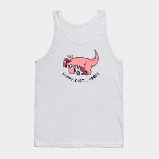 Happy East...Argh! | Cute T-Rex Easter Egg Cartoon Tank Top